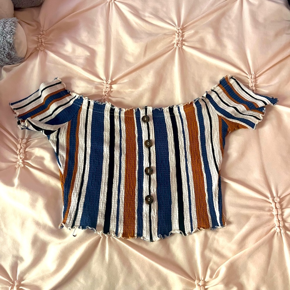 Striped colorful crop top